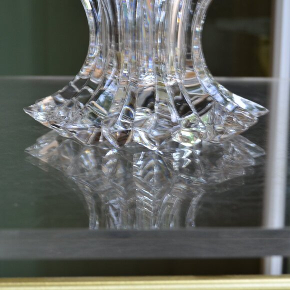 PartyLite Aurora Starburst Lead Crystal Pillar Candle Holder - Picture 3 of 7